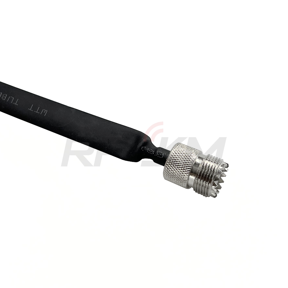 Window/Door Pass Through Flat RF Coaxial Cable SO239 UHF Female to UHF Female Male PL259 50 Ohm RF Coax Pigtail Extension Cord