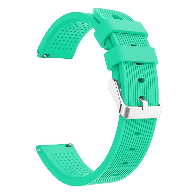 Vervangende siliconen horlogeband voor de active 2 , samsung galaxy watch active 2 , gear 40mm 44mm 42mm , gear  s2 sport 20mm horlogeband.: Muntgroen