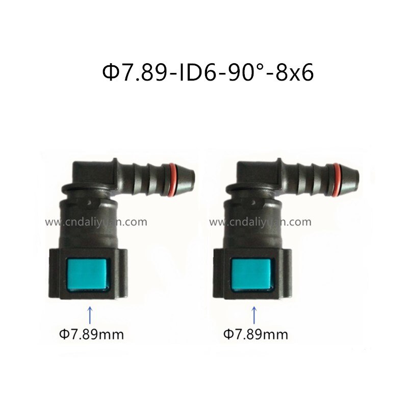 Original 7.89mm id6 auto brændstofslange lynkobling 180 grader 5/16 hun brændstofrør fitting benzin lynkobling 2 stk meget