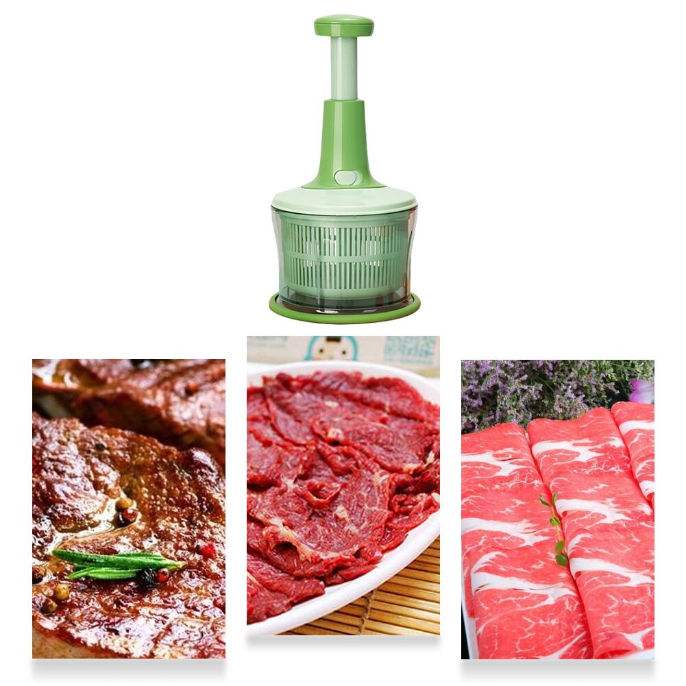 Handleiding Chopper Vleesmolen Voedsel Chopper Druk Mincer Garlic Crusher Stamper Fruit Groente Snijder Huishoudelijke Keuken Tool