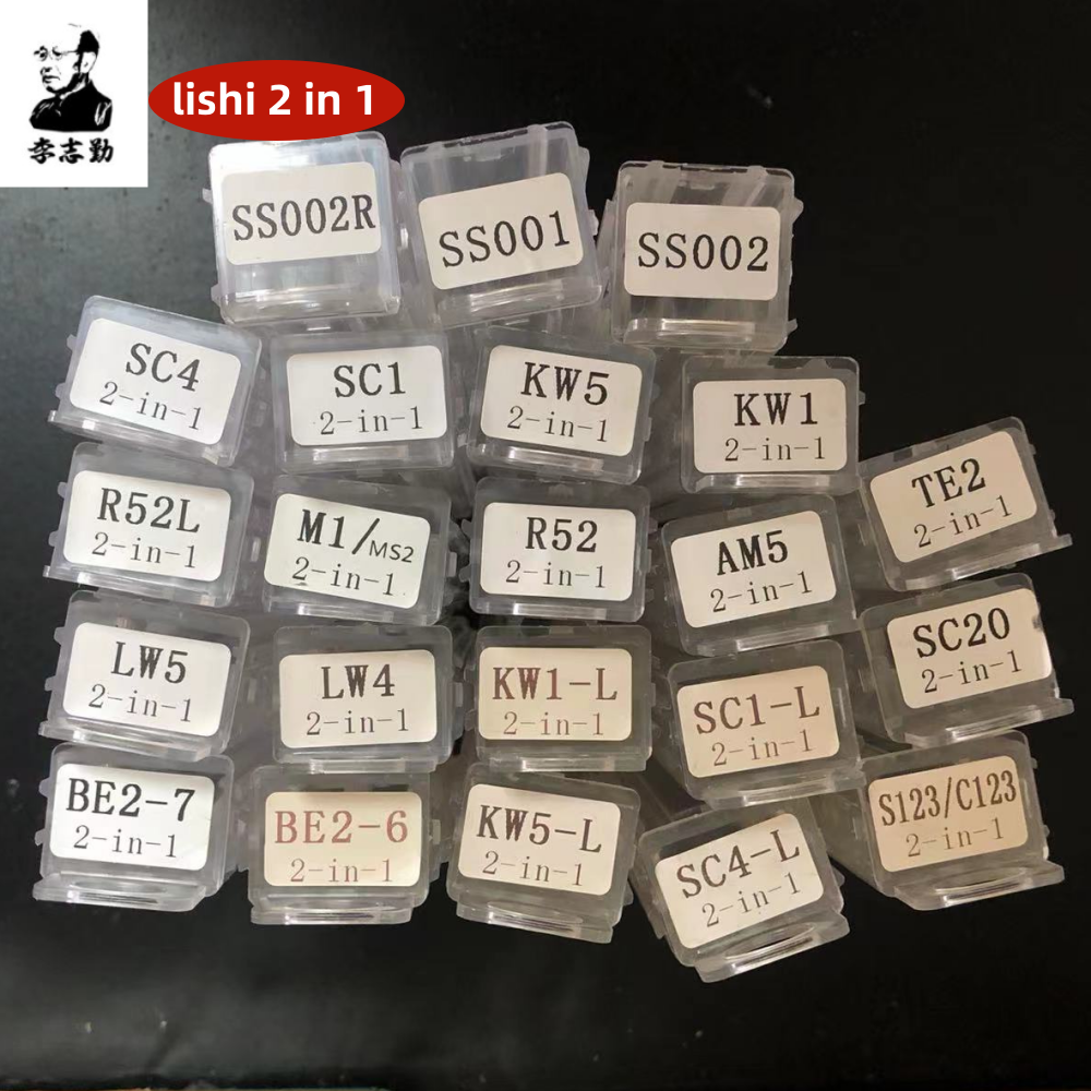 Lishi 2-in-1 gereedschap SS001 SS002 SS002R pro KW1 KW5 SC1 SC4 SC20 R52 R52L M1/MS2 AM5 TE2 Slotenmakergereedschap voor thuisdeur Civiele sloten