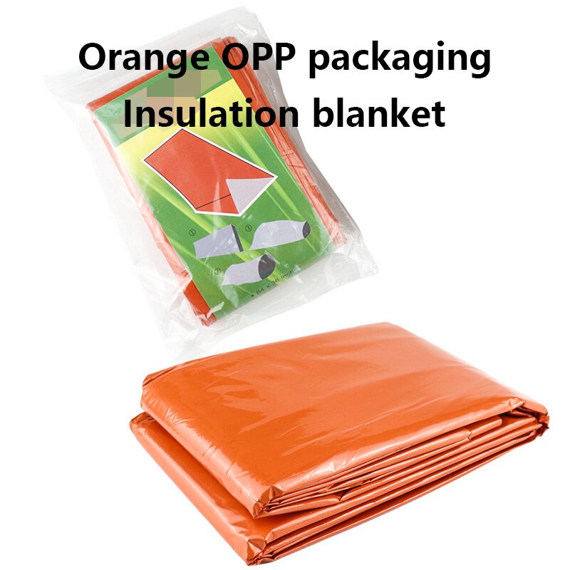 Emergency Survival Sleeping Bag 26 Micron PE Aluminized Film Camping Hiking Waterproof Thermal Insulation Emergency Blanket Tent: Orange Blanket