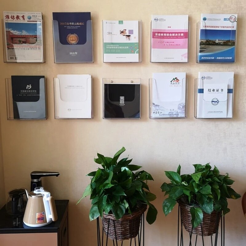 Clear Wall Mount Frame Acrylic Sign Poster Holder Acrylic Picture Price Tag Label Frame Label Display Desk