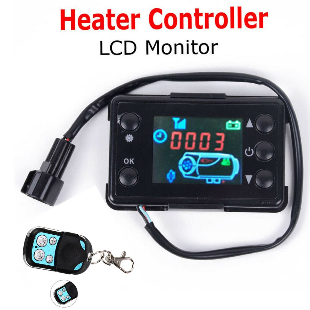 Universal 12V/24V LCD Monitor Switch+Remote Control Accessories For Car Track Diesels Air Heater Parking Heater Controller Kit