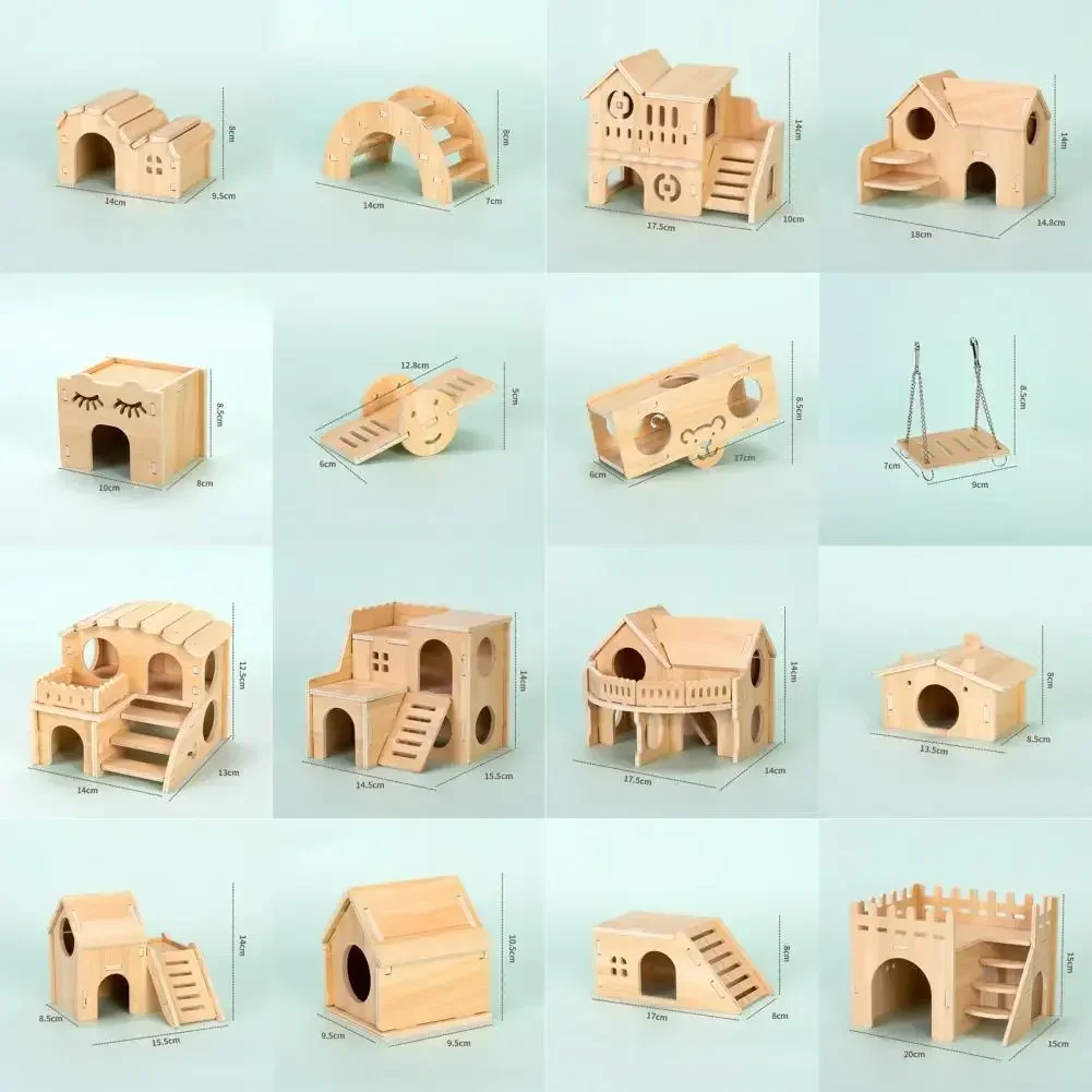 Giocattoli per criceti per animali domestici Ponte in legno Altalena altalena Giocattoli per piccoli animali Attività Giocattolo per arrampicata Accessorio per gabbia per criceti fai-da-te