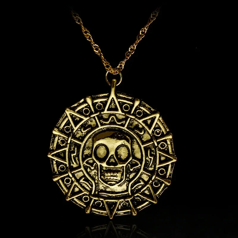 Colgante de calavera de cautiverio Chapado en plata, collar de motociclista Punk Rock para hombre, accesorio de joyería gótica de Halloween: Rosa