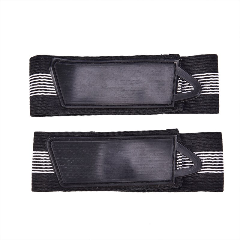 2pcs Outdoor Bike BicycleAnkle Leg Bind Bandage Trousers Pant Bands Clips Strap: Black