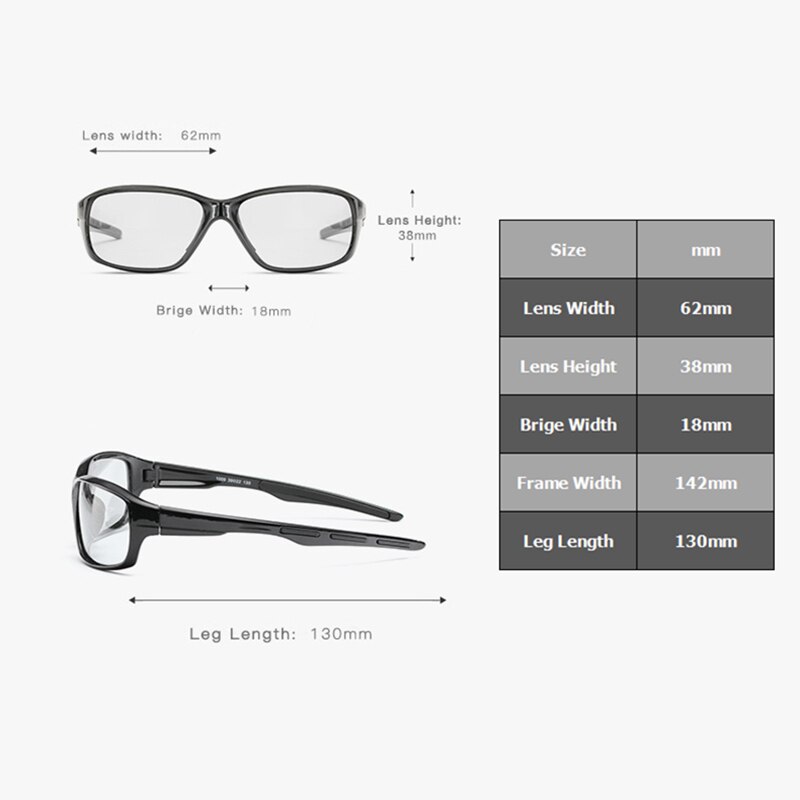 Gafas de ciclismo polarizadas fotocrómicas para deportes al aire libre de Color-lente cambiante MTB gafas de sol de bicicleta de montar en pesca gafas AC0255