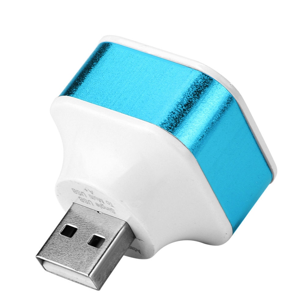 Portátil usb2.0 hub alta velocidade 3 portas liga de alumínio + abs telefone divisor adaptadores giratório plugue portátil cor aleatória