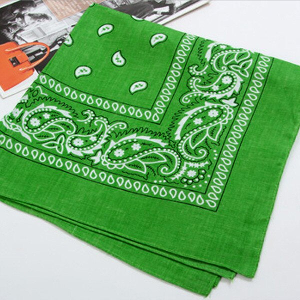 Unisex Hip Hop Black Bandana Headwear Hair Band Neck Scarf Wrist Wraps Square Scarves Print Handkerchief Square Bandana: A-20