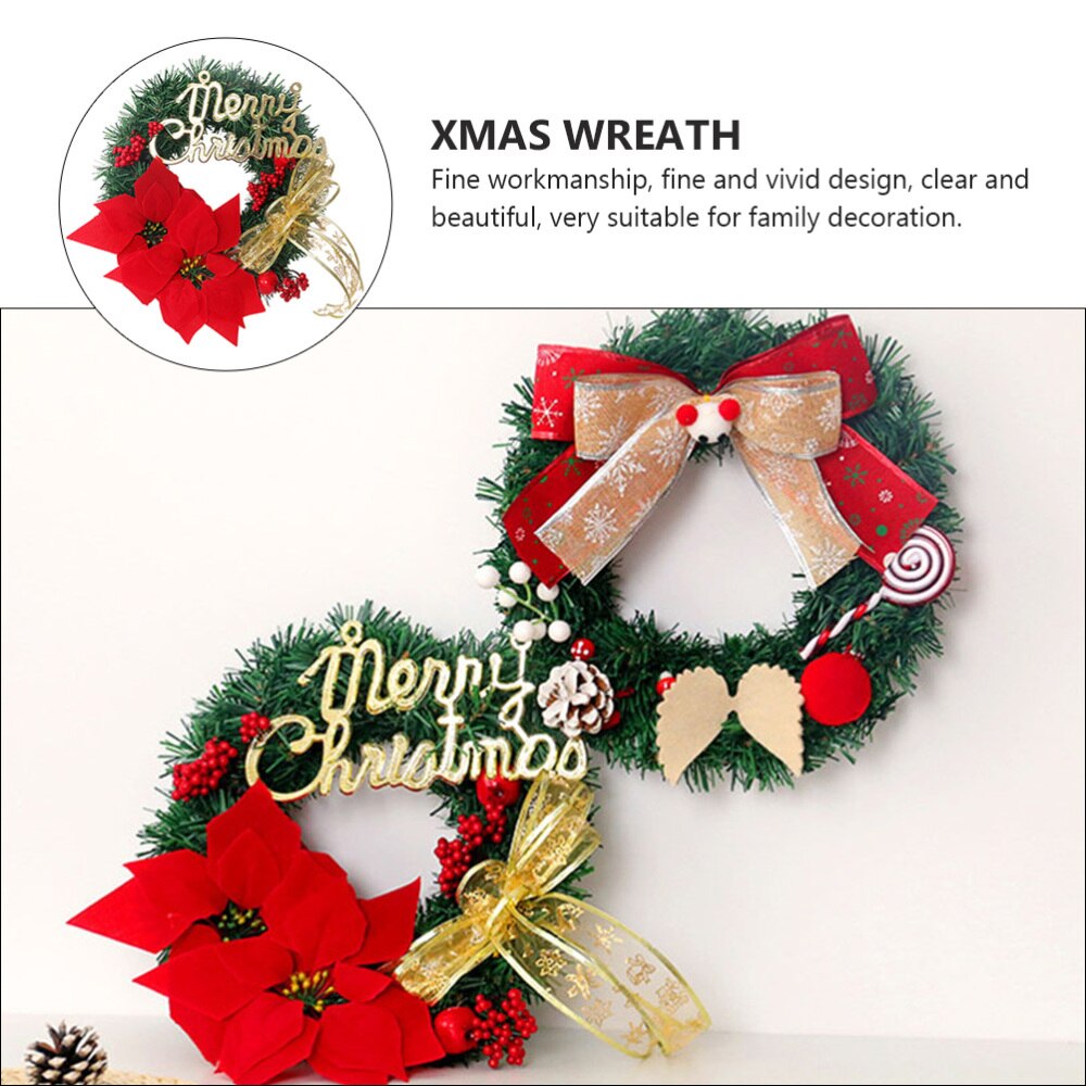 1pc xmas guirlande dekorativ krans fest krans pynt julepynt