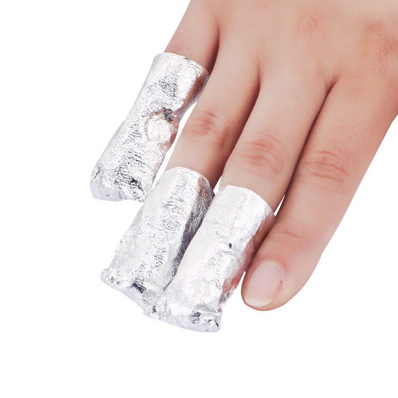 50 stuks Aluminium Remover Foil Wraps met Aceton Voor Gel Nagellak Art Losweken Acryl UV Nagellak Verwijderen