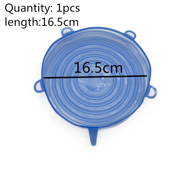 6 sztuk silikonowe rozciągać pokrywki wielokrotnego użytku hermetyczna folia spożywcza naczynia kuchenne pokrywy utrzymanie świeże uszczelnienie miska rozciągliwy pokrowiec owijający