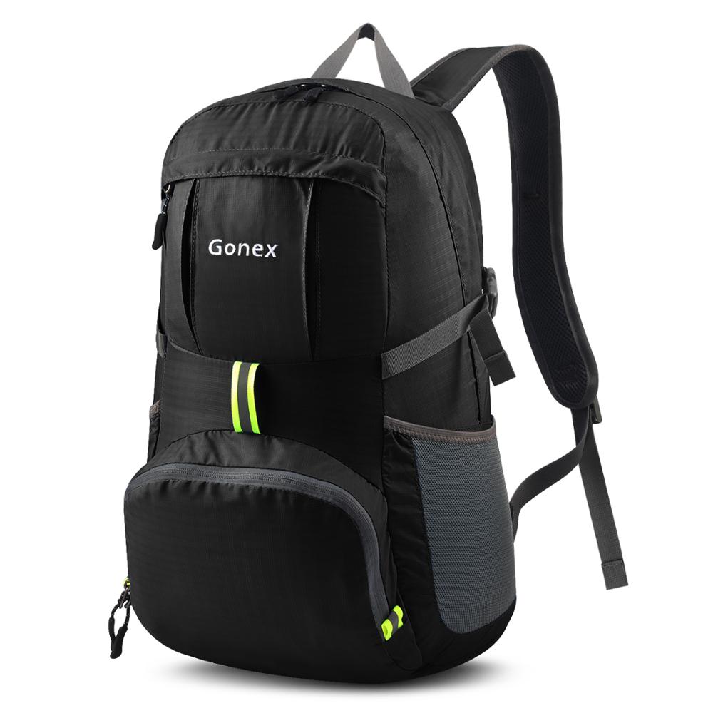Gonex 35L Reisen Rucksack draussen Gepäck Tasche Faltbare Camping lässig Rucksäcke Daypack Für Schule Reise Wandern Ich bin Freien