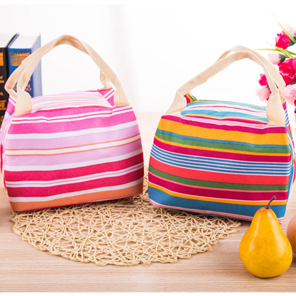 Iskybob 1Pc Draagbare Geïsoleerde Thermische Koeler Lunchbox Carry Tote Picknick Case Opbergtas