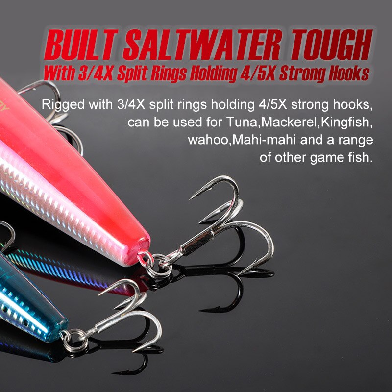 NOEBY Popper Angeln Lockt 120mm 41g 190mm 129g Topwater blasiert Köder Jet Popper Wobbler für GT thunfisch groß Spiel Angeln locken
