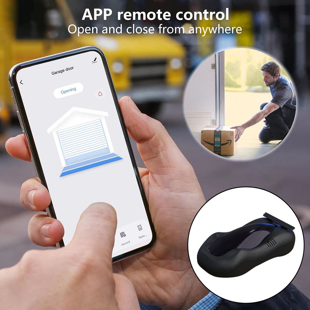 Wireless Wi-Fi Smart Car Garage Door Opener Controller Smart Life APP Control Compatible with Google Home Support