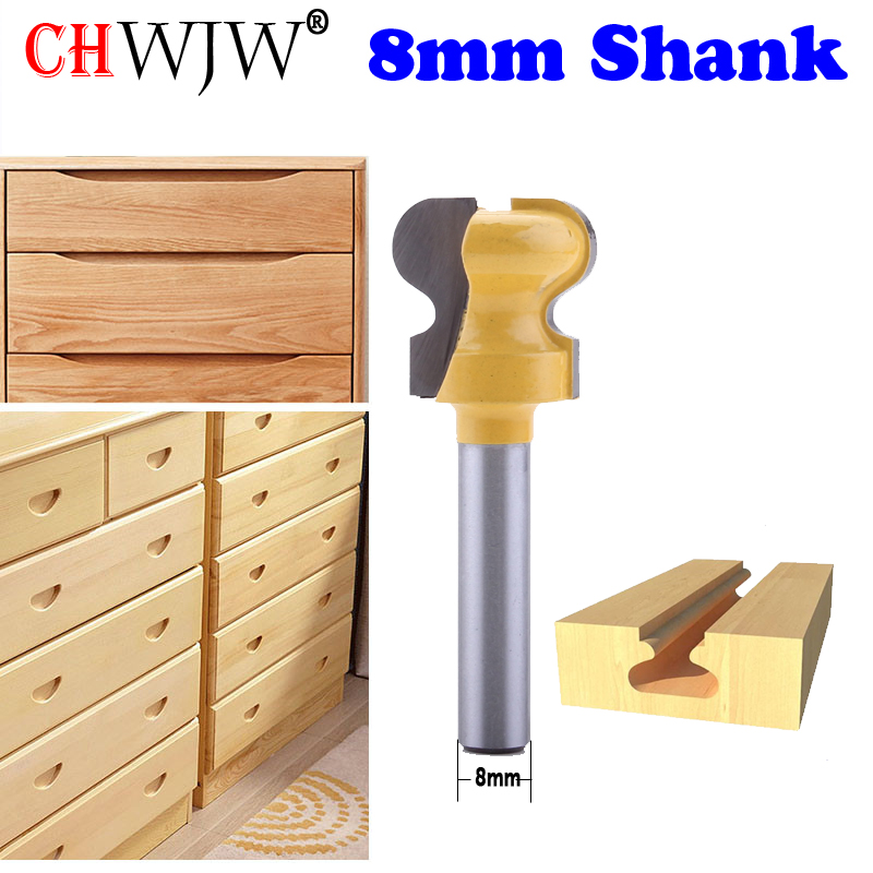CHWJW 1pc 8mm 1/2 &quot;Shank Klassieke Dubbele Vinger Hout Router Bit C3 Carbide Hout Lade Frezen houtbewerking Gereedschap