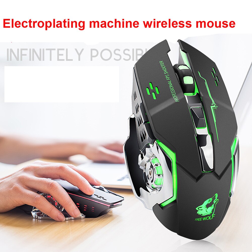 Rechargeable Mouse X8 Wireless Silent LED Backlit USB Optical Ergonomic Gaming Mouse Usb Mouse Maus For PC Laptop Tablet