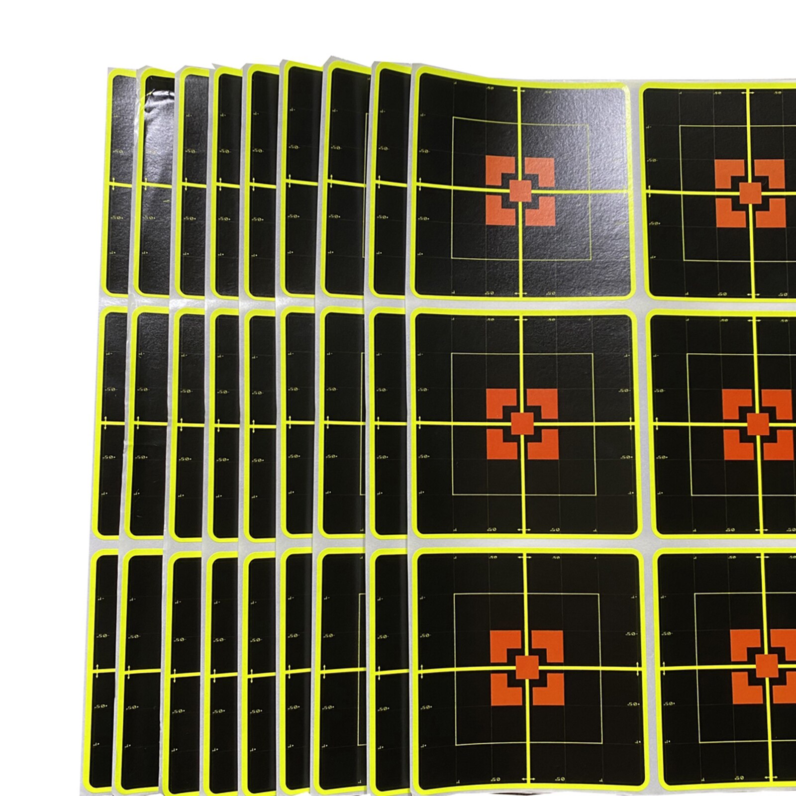 10 Pcs Target Practice Reactive Splatter Glow Shot Paper Stickers for Indoor & Outdoor
