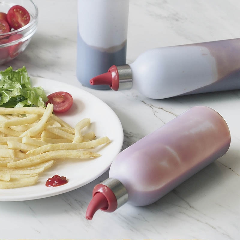 450ml Würze Flaschen Spender Kochen Werkzeug quetschen Flasche BBQ Grill Werkzeuge Küche Zubehör Kunststoff Marmelade Soße Flaschen