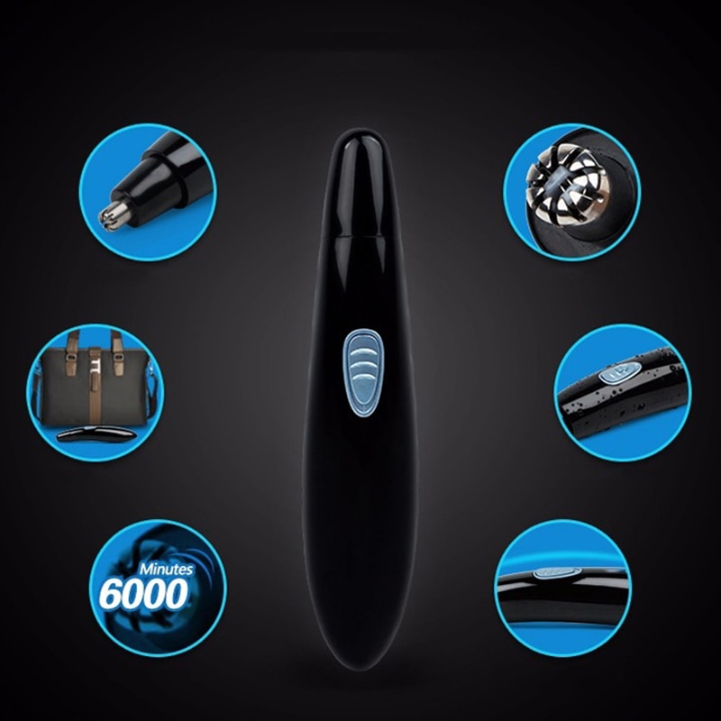 Lätt och bärbar hårnäsa örontrimmer skärmaskin elektrisk rakhyvel stum hårklippare remover rostfri näsa