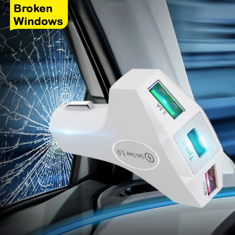 Quick Charge 3.0 Car 7A QC3.0 Turbo Fast Charging Car-charger 3 USB Car Mobile Phone Charger for iphone Micro USB Type C