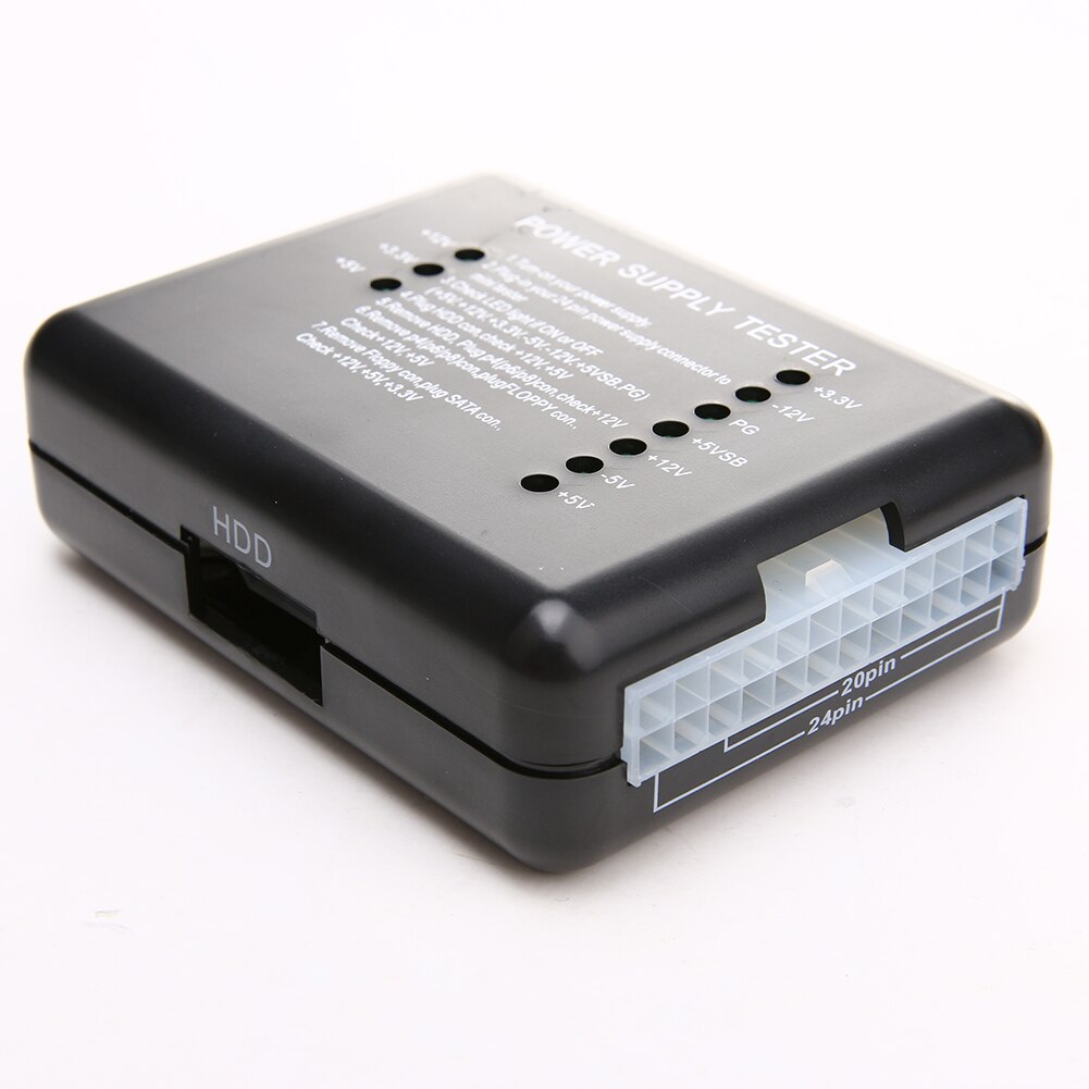 Power Supply Tester Checker LED 20/24 Pin for PSU ATX SATA HDD Tester Checker Meter Measuring for PC Compute