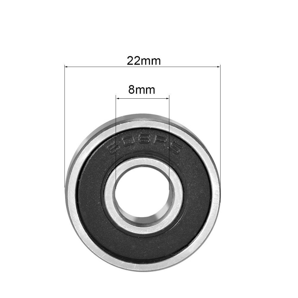 2 pcs/lot précision 608RS roulement à billes roulement à billes en acier 608-RS 8*22*7mm 8*22*7 pour rouleau de Scooter de planche à roulettes