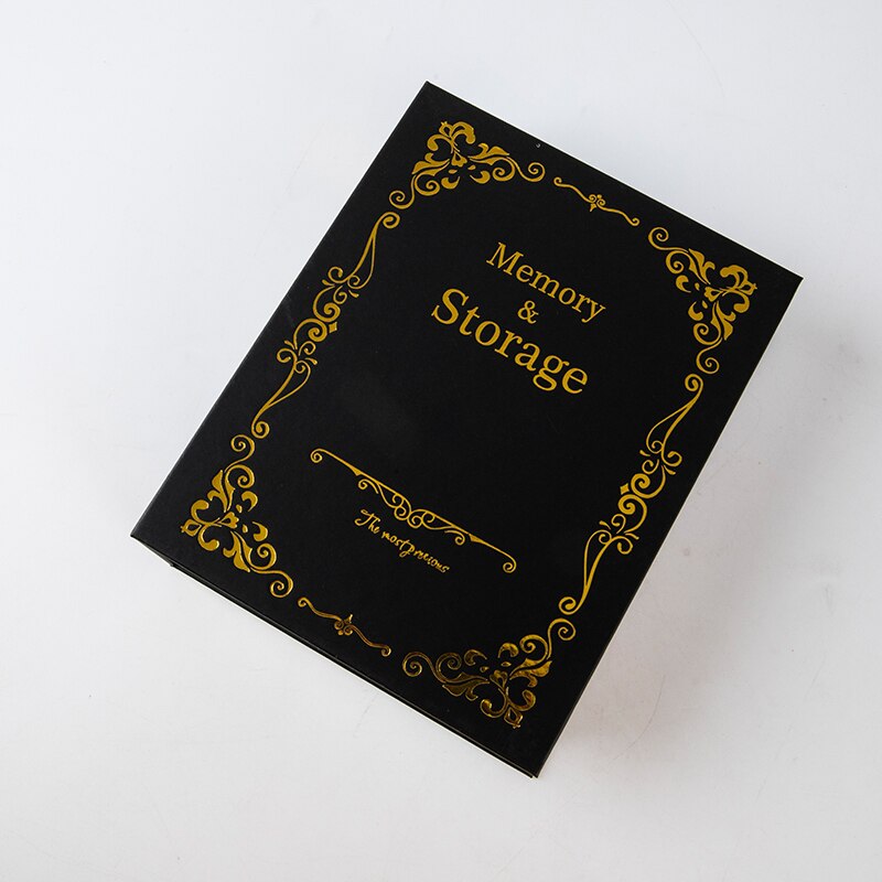 årgang fotoalbum bildekoffert oppbevaring scrapbooking bildekoffert fotoalbum: Svart