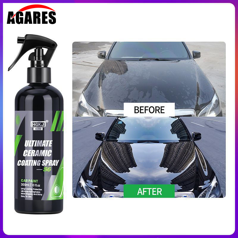 Kit de peinture de revêtement céramique 9H pour voiture, 300/100/50ml, pâte à polir, produits Nano, hydrophobe, couche rapide, cire liquide, HGKJ