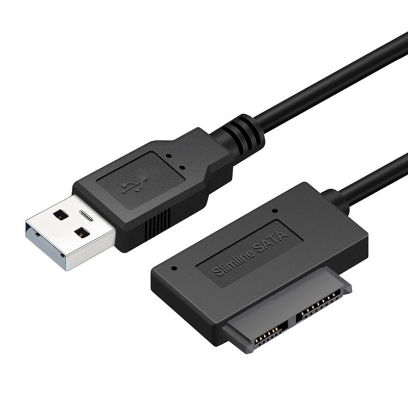 Adaptador usb sata, 6p + 7p, cd dvd rom, usb 2.0, conversor justo, 13 pinos, cabo de drive para pc, laptop e notebook