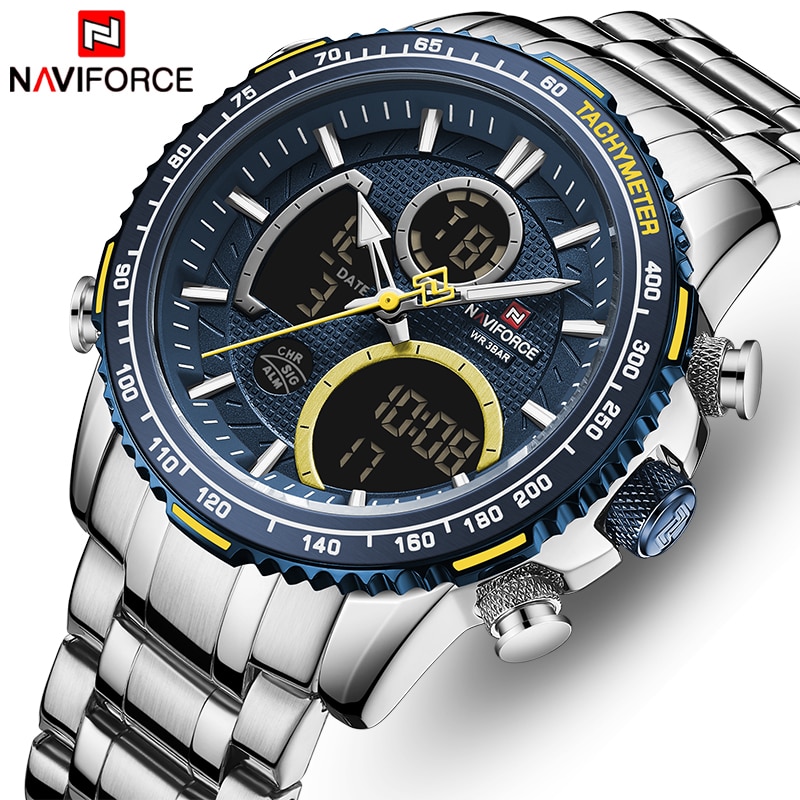 Naviforce Mannen Horloge Top Luxe Grote Wijzerplaat Sport Horloges Mens Chronograph Quartz Horloge Datum Mannelijke Klok Relogio Masculino