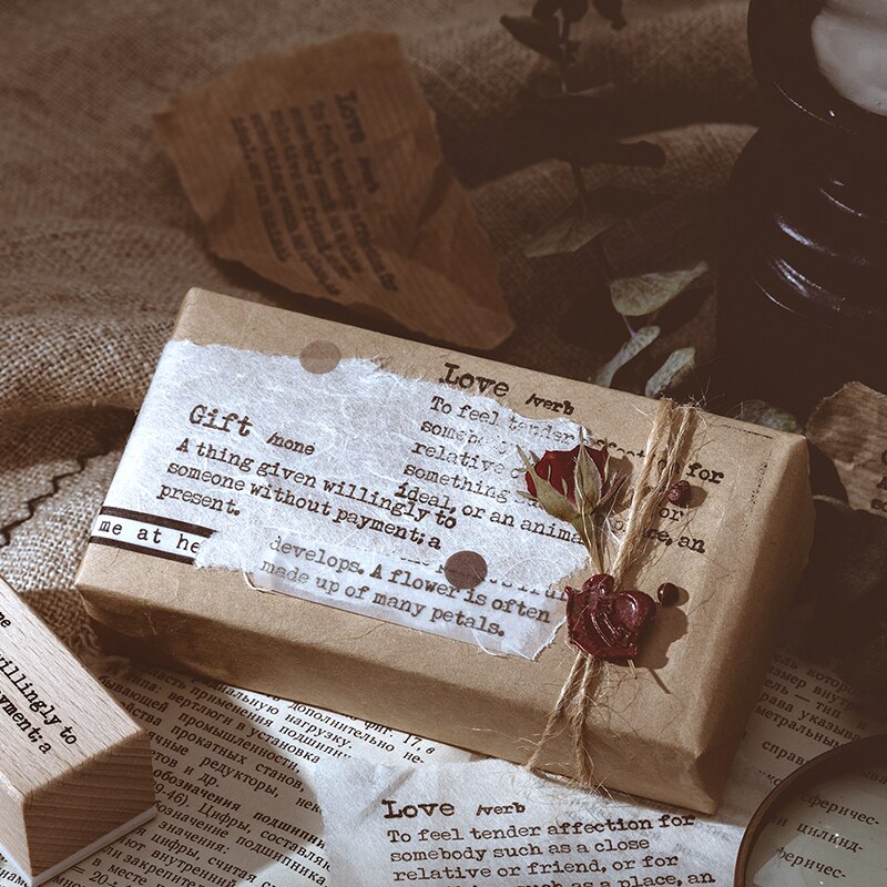 retro Englisch Wörterbuch holz klar Gummi stempel für DIY scrapbooking/foto Album Dekorative stempel Standard stempel holz dichtung