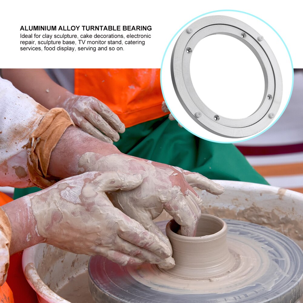 1Pc Turntable Bearing Aluminium Alloy Durable Nice 360 Degree Turntable Plate Rotary Base Rotating Bearing: Default Title