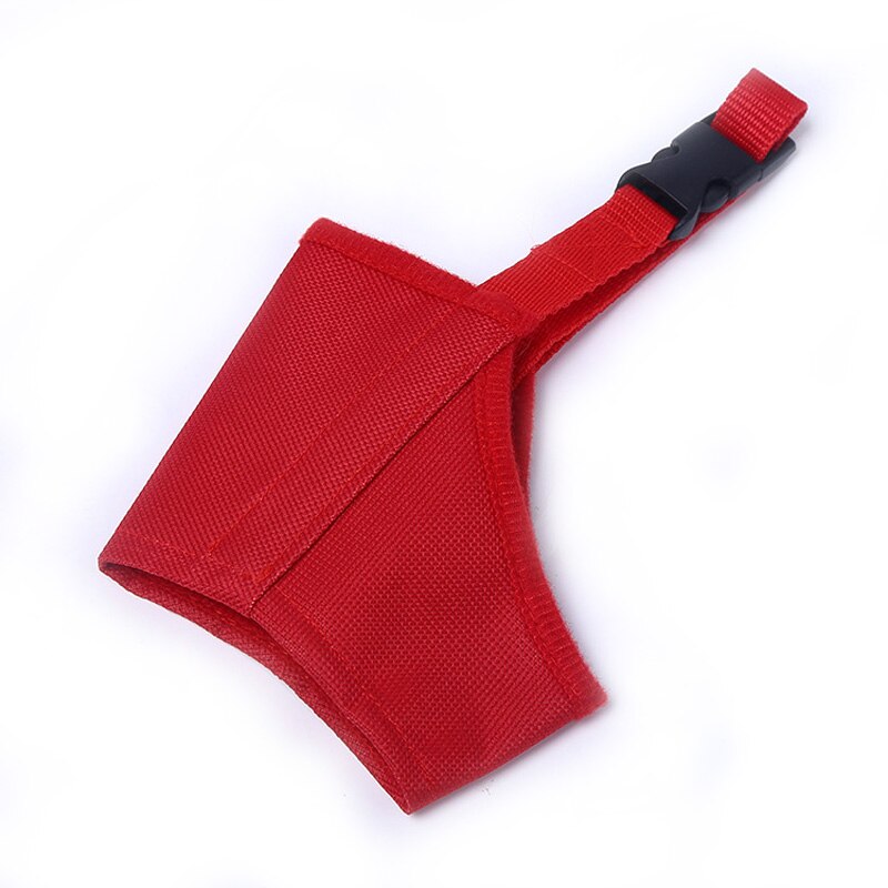 Huisdieren Ademend Veiligheid Snuit Verstelbare Oxford Doek Snuit Masker Bark Bite Zachte Mond Snuit Grooming Anti Stop Kauwen Zwart: Rood / 7