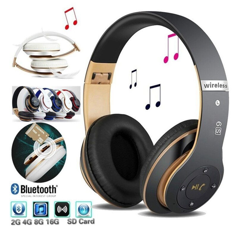 Draadloze Bluetooth 5.0 Hoofdtelefoon 3D Bass Stereo Opvouwbare Headset Ruisonderdrukking Draagbare Koptelefoon Met Microfoon Voor Muziek Gaming