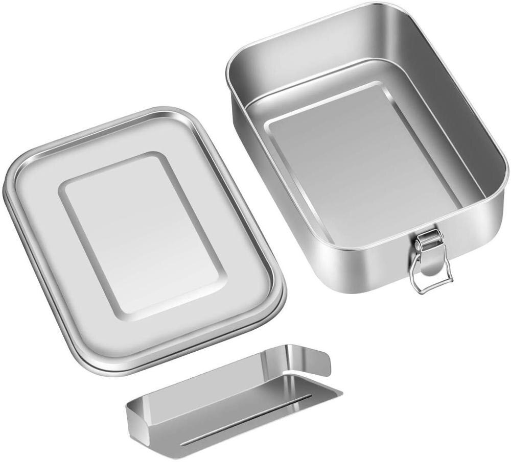 Bento laatikko, realman ruostumaton teräs tiivis bento lounasrasia , 40 oz vuotamaton lukittavilla pidikkeillä, metallinen ruokasäiliö
