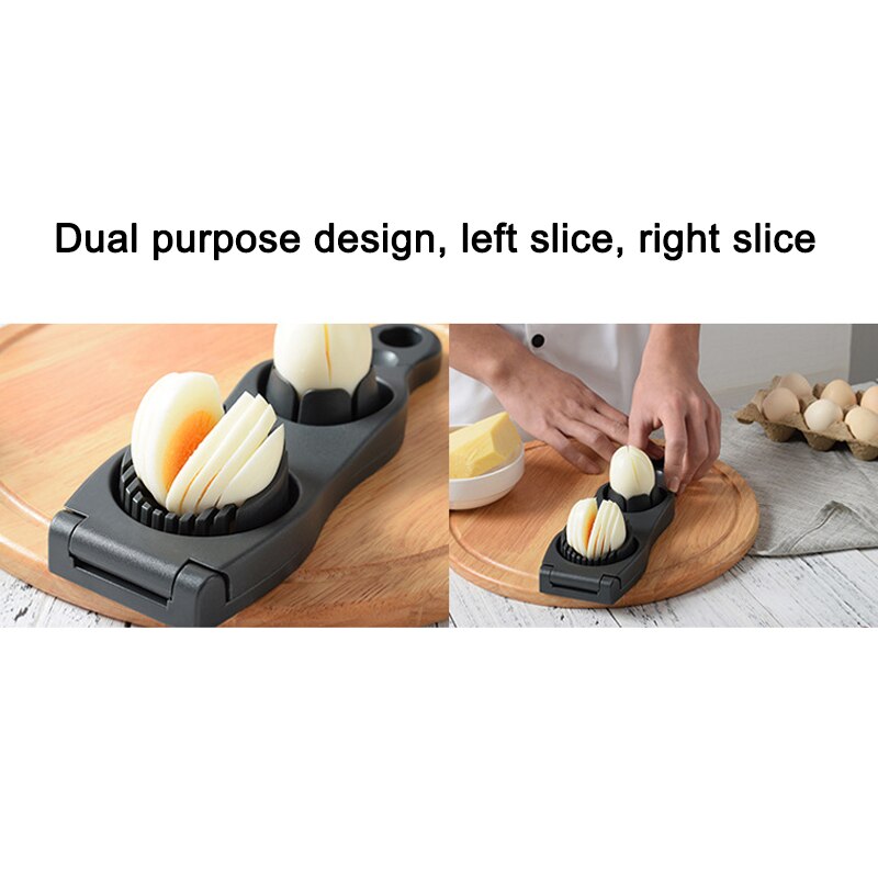2 in 1 Stainless Steel Egg Slicers for Boil Eggs Egg Cutter Splitter Dividers Kitchen Gadgets JS22