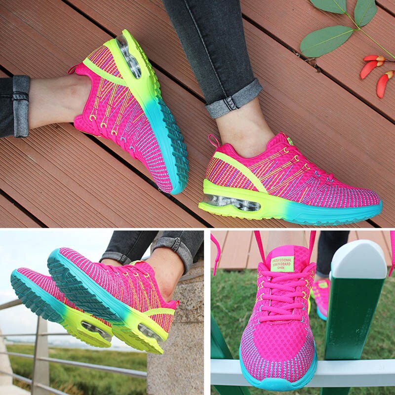 Damskie buty do tenisa poduszka powietrzna oddychające sportowe sportowe tenisówki na co dzień B2Cshop