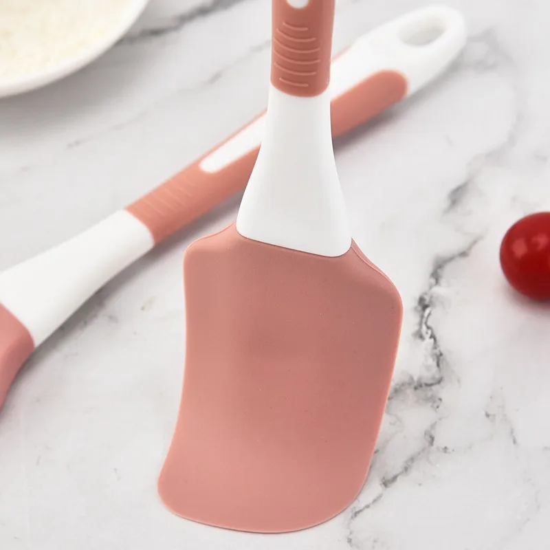 1 stk. silikonspatelsett ikke-pinne varmebestandige spatler vender til matlaging baking blanding kjøkken bakeverktøy spatel