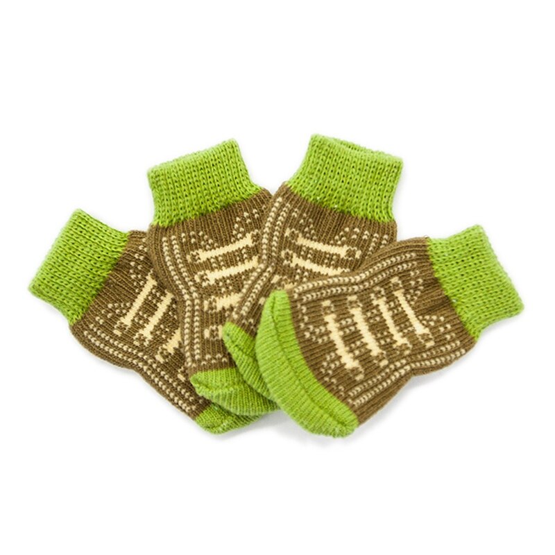 Antislip Gebreide Katoen Hond Sokken Voor Kleine En Middelgrote Honden Franse Bulldog Puppy Warm Walk Hond Sokken Leuke kleding Huisdier Sokken: G / M
