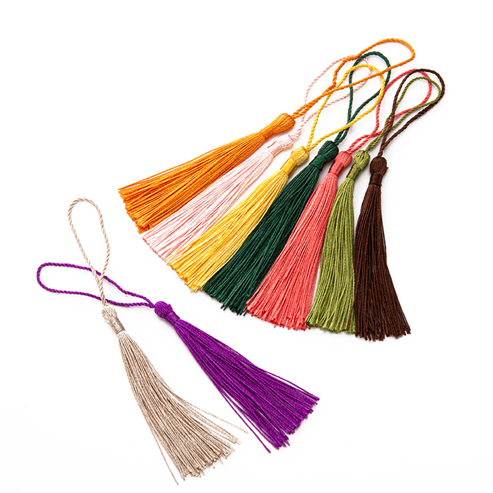 20 unids/lote marcapáginas flecos de borlas para colgantes hechos a mano DIY llavero artesanías accesorios para hacer joyas dijes suministros de Material