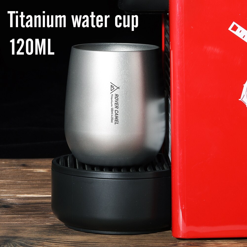 Lixada 200/120Ml Titanium Cup Double Wall Titanium Bier Kopje Water Cup Thee Mok Voor Outdoor Camping Wandelen backpacken Reizen