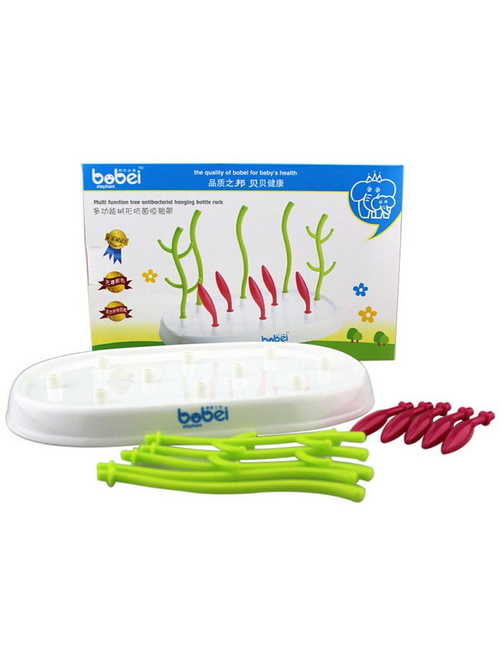 Lyguy Support à Biberons Pliable - Égouttoir 7 Étages Pour Sèche-Biberon - Violet