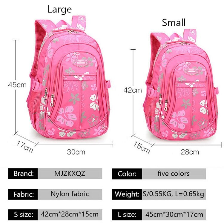 Grote schooltas voor kinderen, schattige schoolrugzak voor studenten, bedrukte waterdichte rugzak voor basisschoolboeken voor tienermeisjes