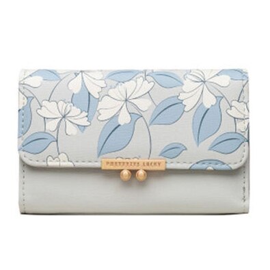 zero wallet small fresh wallet women short three folding Korean version of the lovely student wallet free of