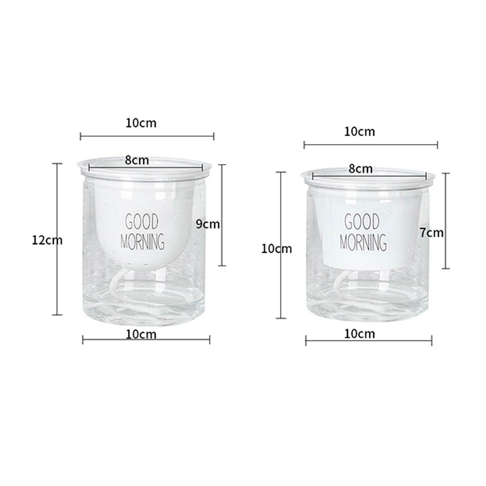 Pot de fleurs transparent pour plantes 1 pièce, pot de fleurs de jardin et de balcon, objets ménagers, plantation hydroponique du sol