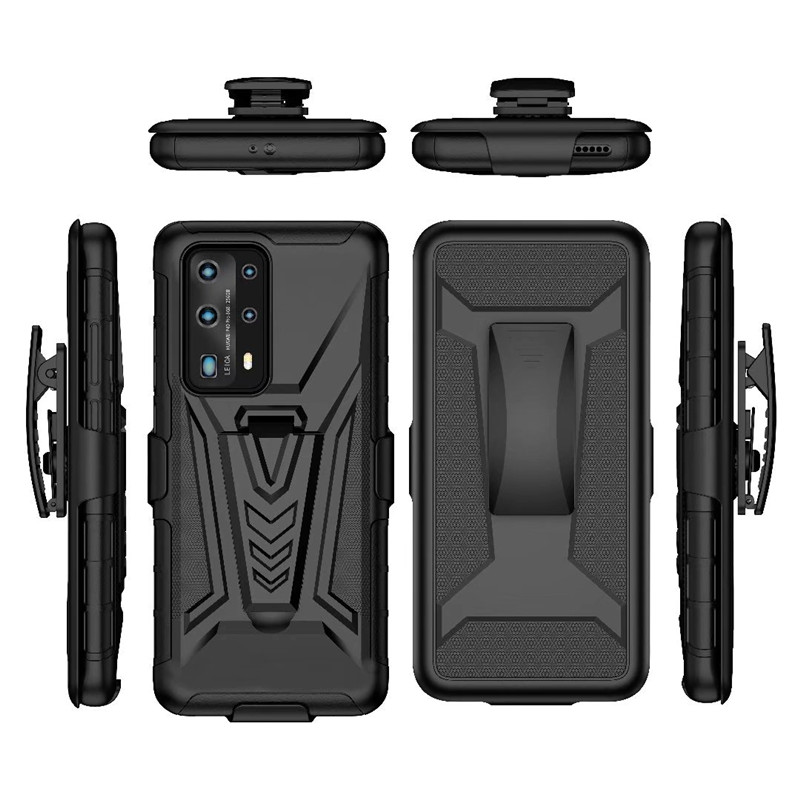 Resistente à prova de choque cinto clipe caso armadura para xiaomi redmi nota 10 7 8 9 pro max 9s kickstand capa coldre