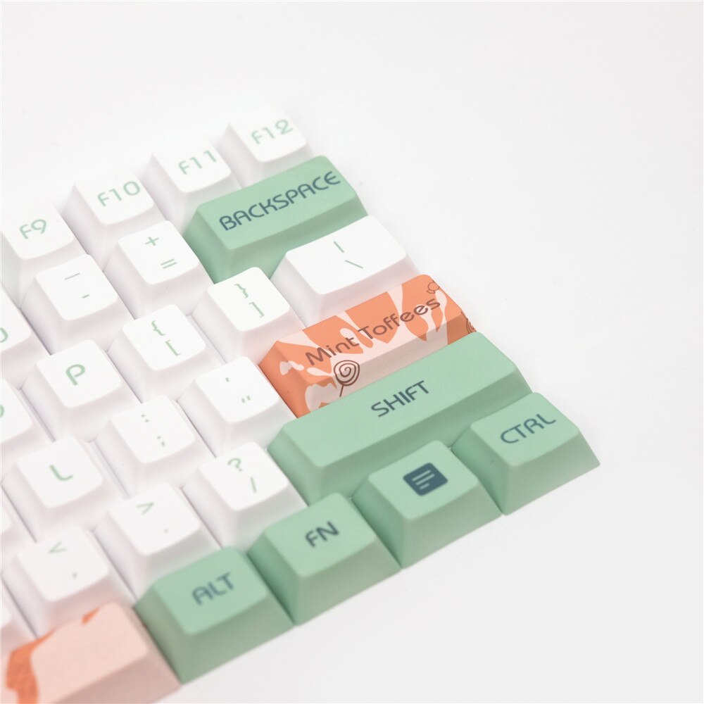 Mechanical keyboard Keycaps Mint Milk Original Cherry Profile 128 Keys Compatible Cherry MX Kailh Gateron Switches